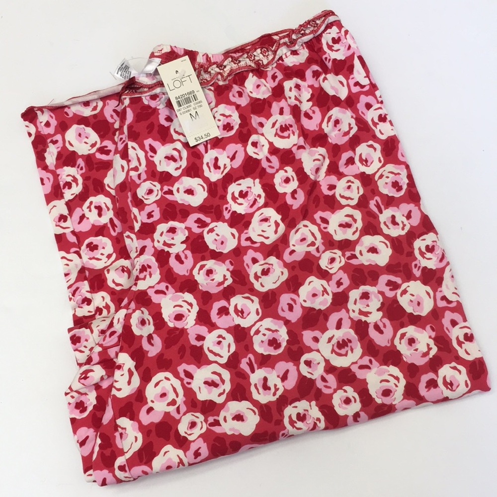 NWT Ann Taylor LOFT stretch knit pajama pants M